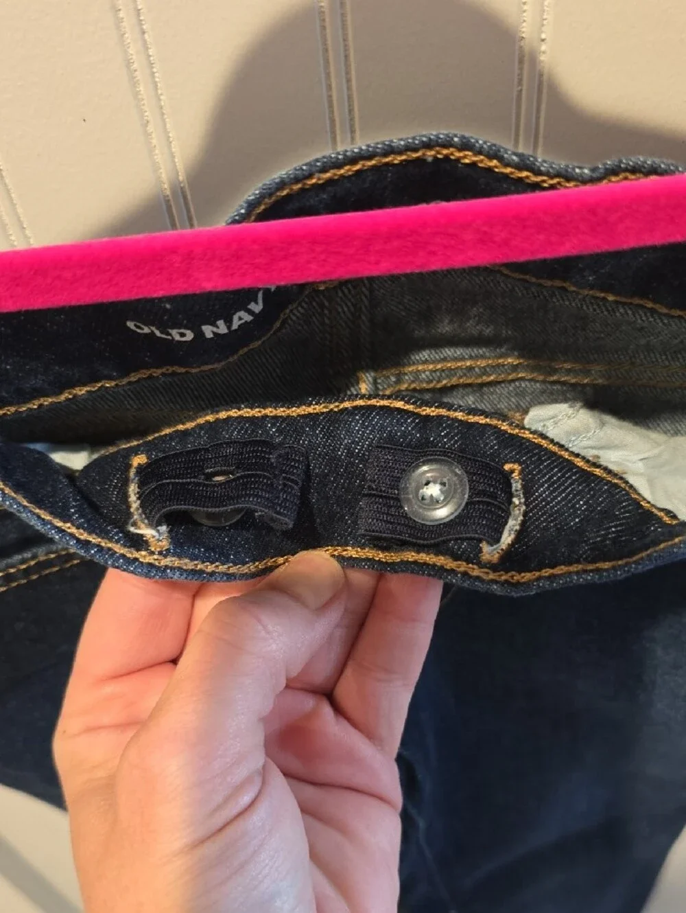 Old Navy Navy Dark Wash Boot-Cut Jeans for Girls